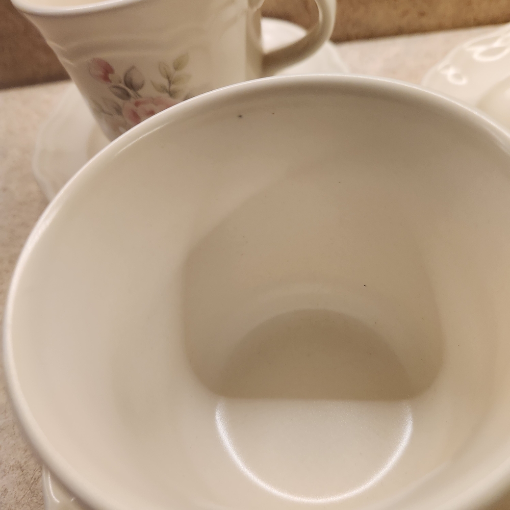 Pfaltzgraff White and Pink Floral Mug Set Of 3 - Picture 6 of 13